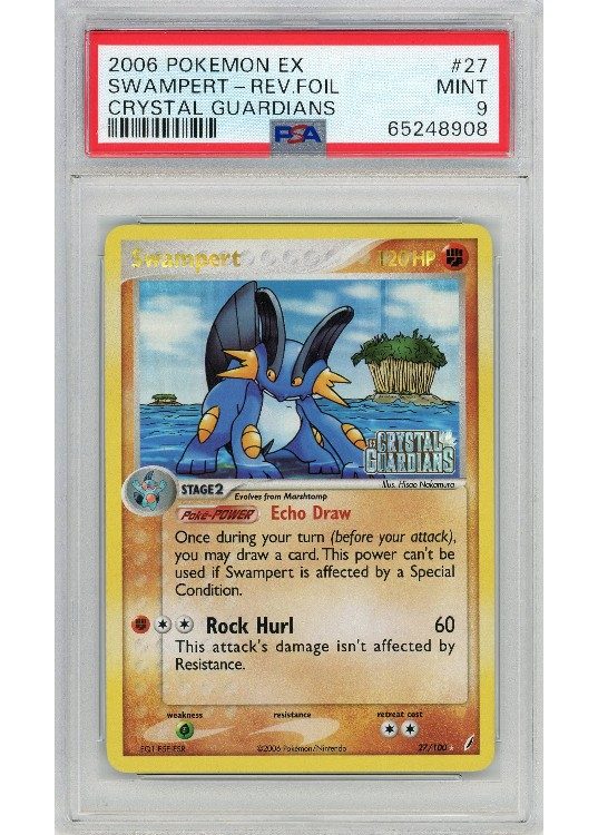 Swampert 27/100 Reverse Foil PSA 9