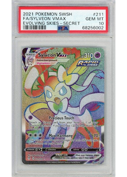 Sylveon VMAX PSA 10 - Gradede pokemon kort på Pokemons.dk