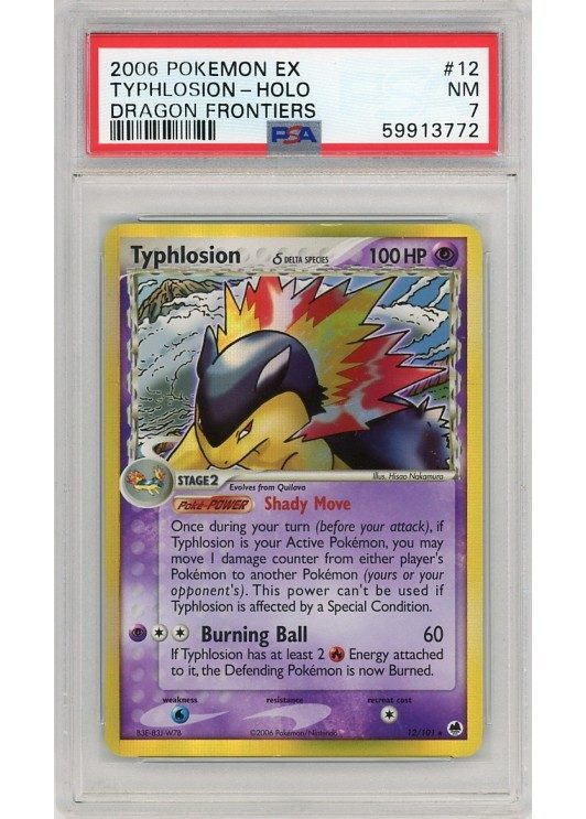 Typhlosion &delta; 12/101 PSA 7