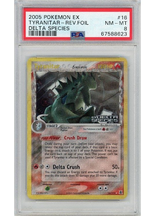 Tyranitar &delta; 16/113 Reverse Foil PSA 8