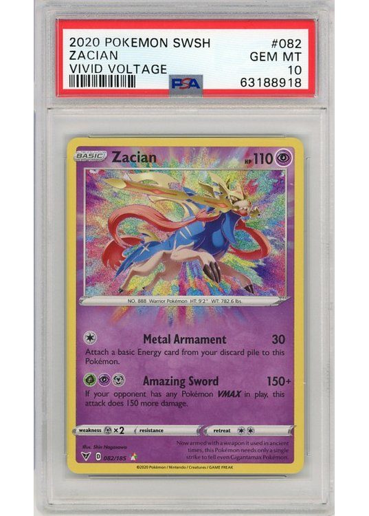 Zacian PSA 10 - Gradede pokemon kort på Pokemons.dk