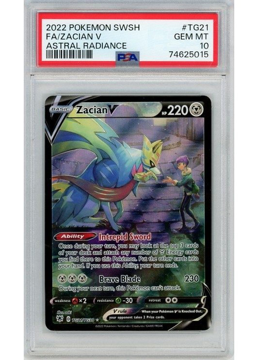 Zacian V PSA 10 - Gradede pokemon kort på Pokemons.dk