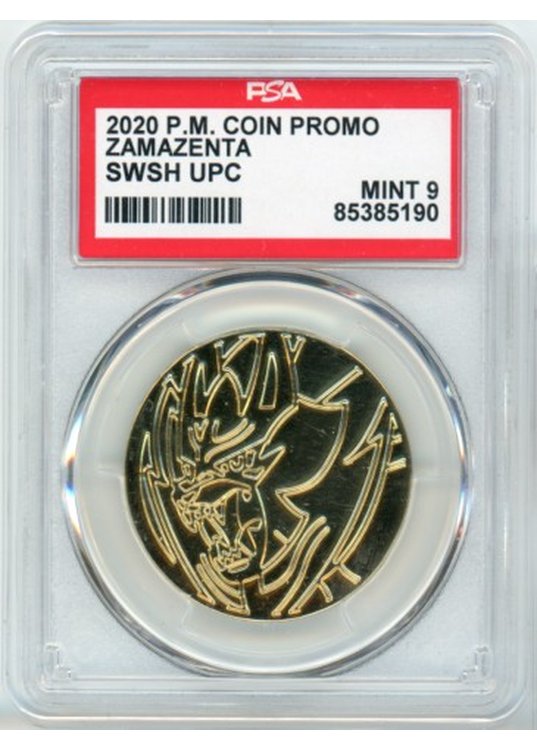 Zamazenta Pokemon mønt (Guld Metal) PSA 9