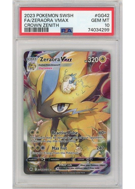 Zeraora VMAX GG42/GG70 PSA 10