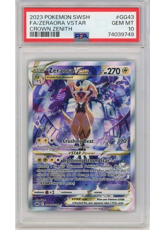 Zeraora VSTAR PSA 10 - Gradede pokemon kort på Pokemons.dk