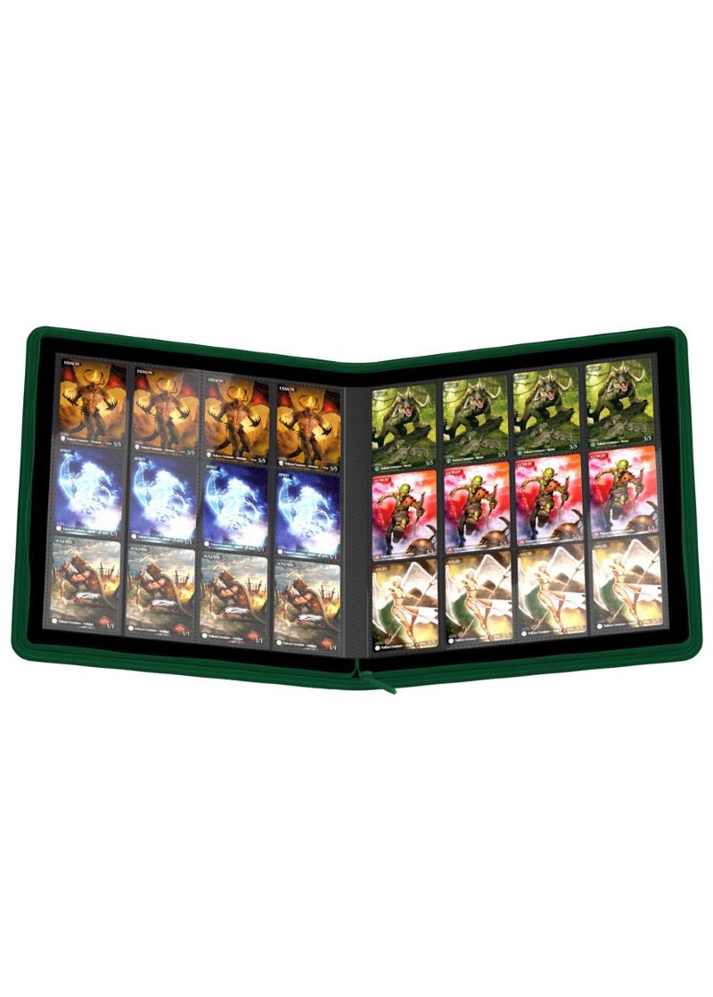 Samlemappe i høj kvalitet: Ultimate Guard 12-pocket ZipFolio XenoSkin - Grøn - Billede 2