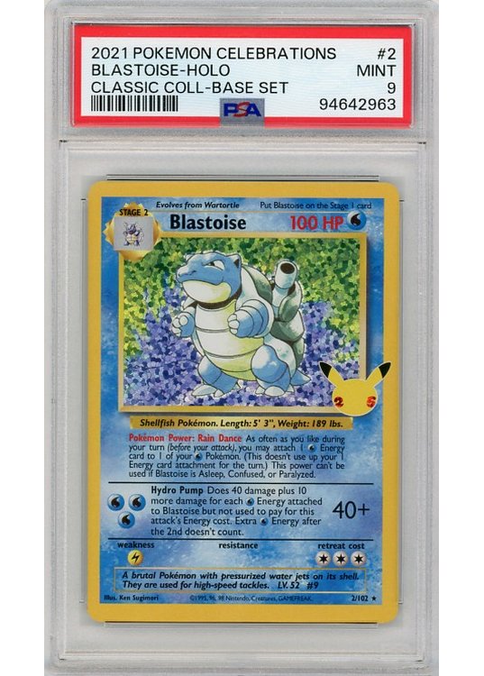 Blastoise – Classic Collection 2/102 PSA 9