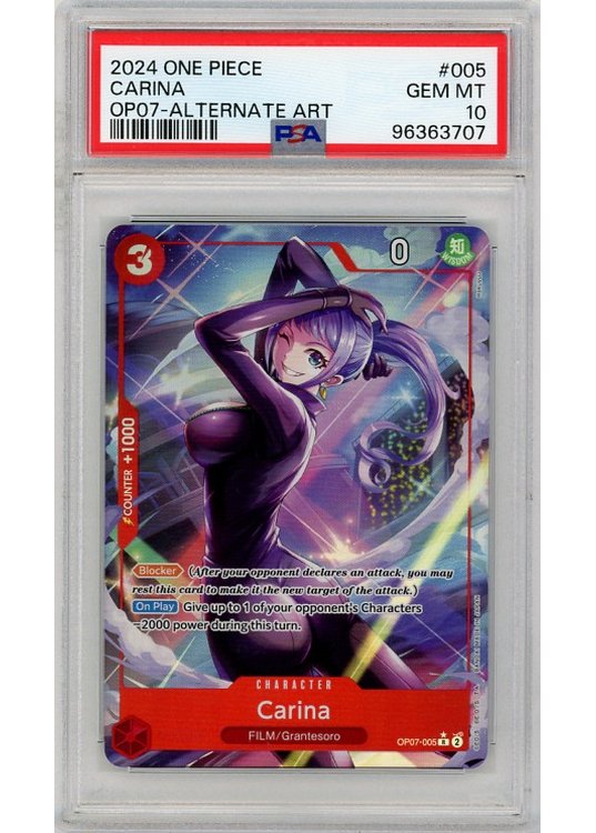 Carina (Alternate Art) (One Piece) OP07-005 PSA 10