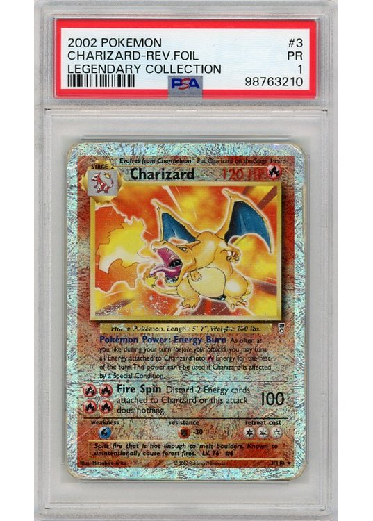 Charizard 3/110 Reverse Foil PSA 1