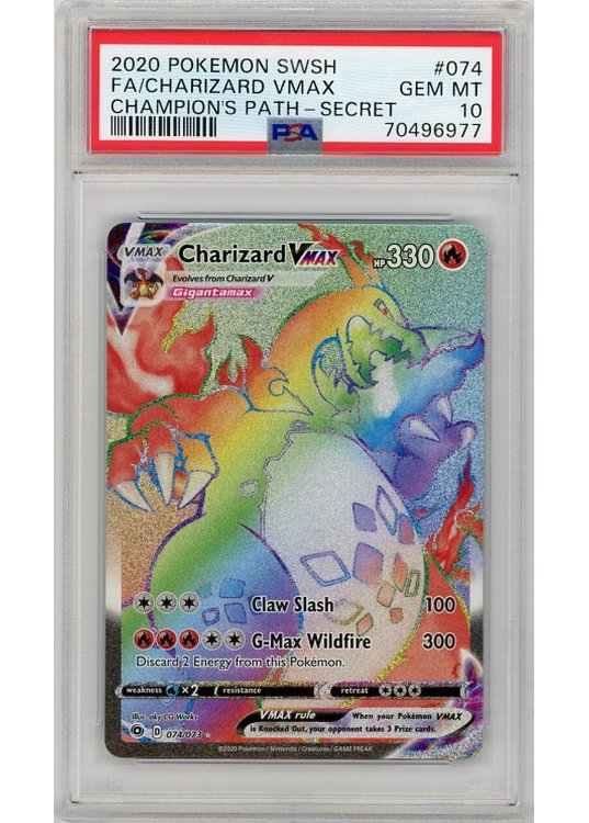 Charizard VMAX PSA 10 - Gradede pokemon kort på Pokemons.dk