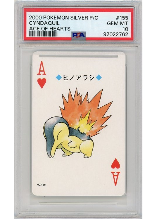Cyndaquil Hjerter Es Silver Poker Set 155 PSA 10
