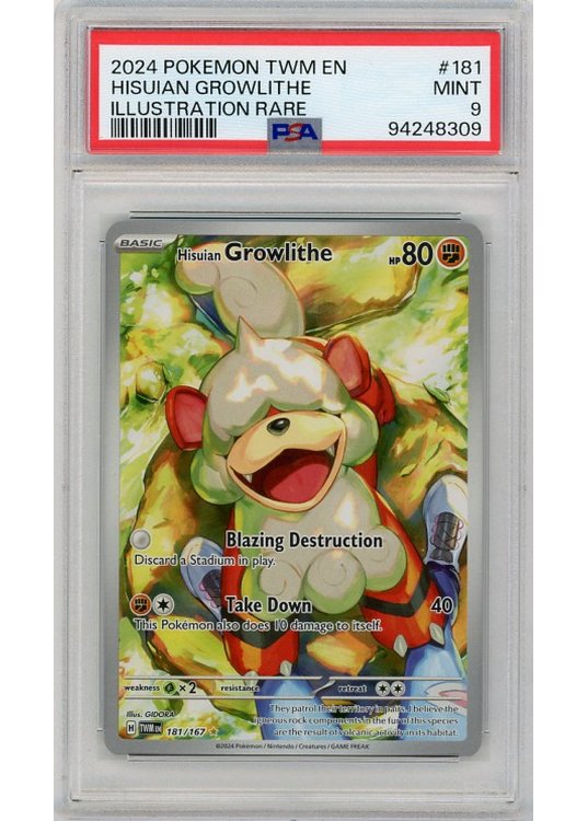 Hisuian Growlithe 181/167 PSA 9
