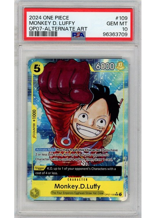 Monkey D. Luffy (Alternate Art) (One Piece) OP07-109 PSA 10