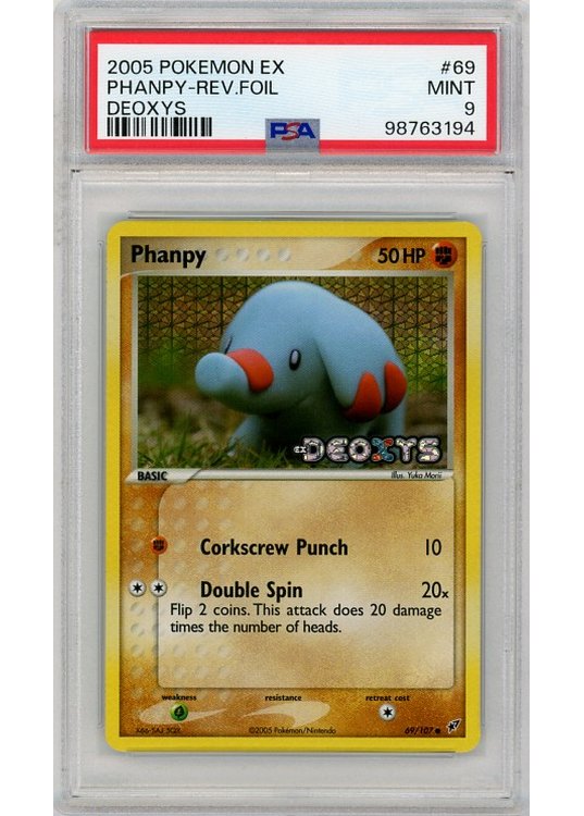 Phanpy 69/107 Reverse Foil PSA 9
