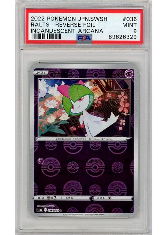Ralts – 036/068 – Reverse Foil – PSA 9