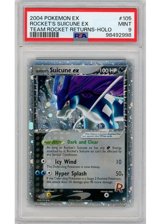 Rocket's Suicune ex 105/109 PSA 9