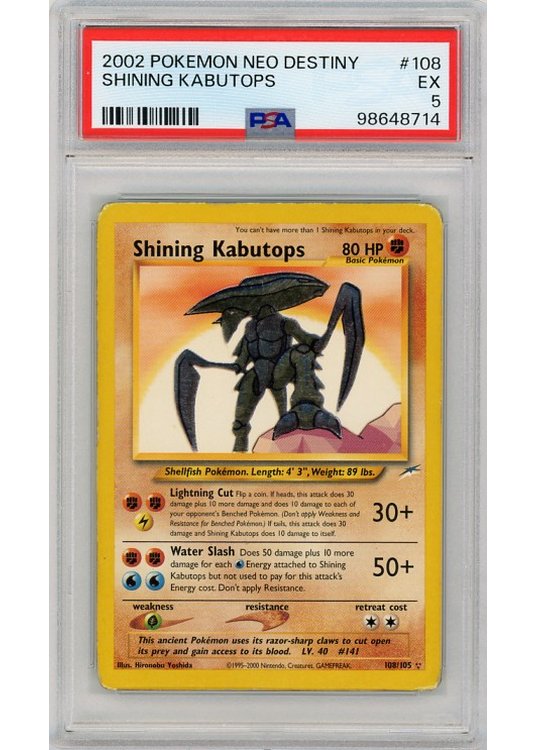 Shining Kabutops 108/105 PSA 5
