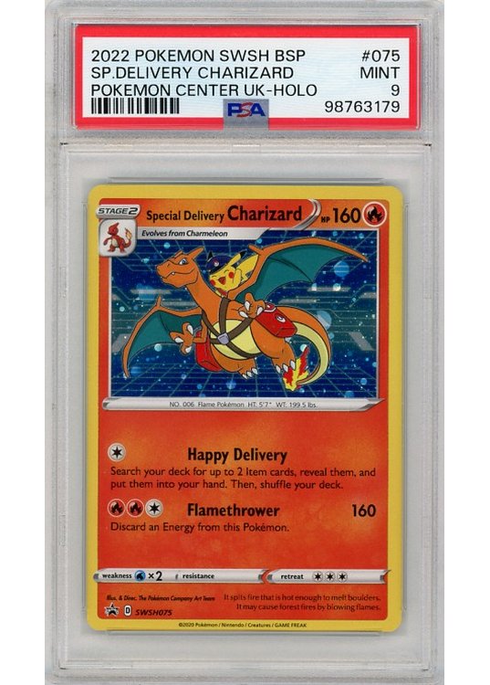 Special Delivery Charizard SWSH075 PSA 9