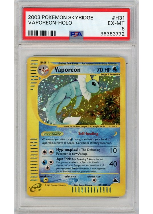 Vaporeon H31/H32 PSA 6