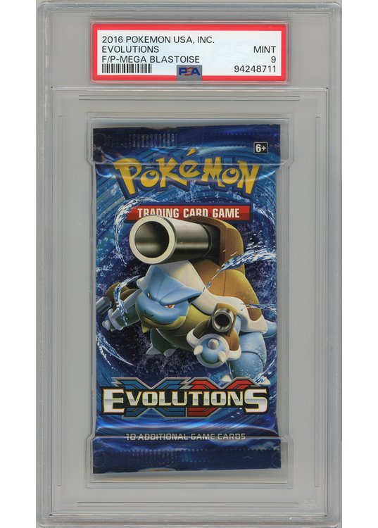 XY Evolutions Mega Blastoise artwork PSA 9