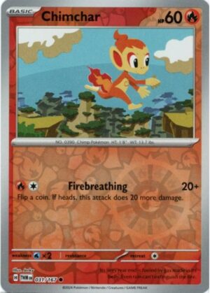 Chimchar - 031/167 - Reverse