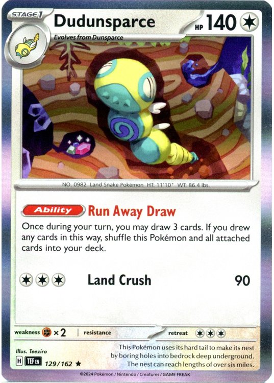 Dudunsparce - 129/162 (Holo)