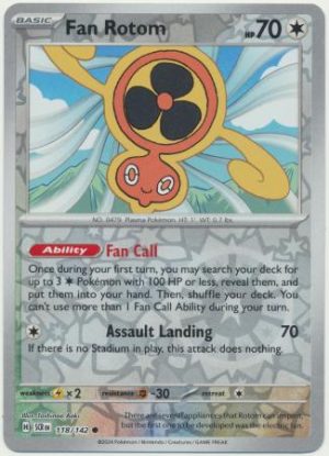Fan Rotom – 118/142 – Reverse