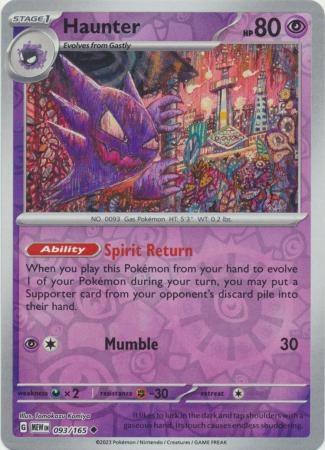 Haunter - 093/165 - Reverse