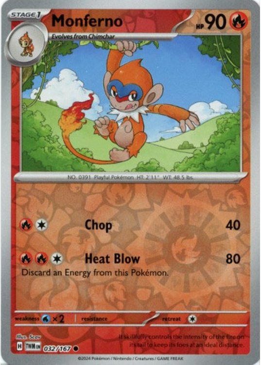 Monferno - 032/167 - Reverse