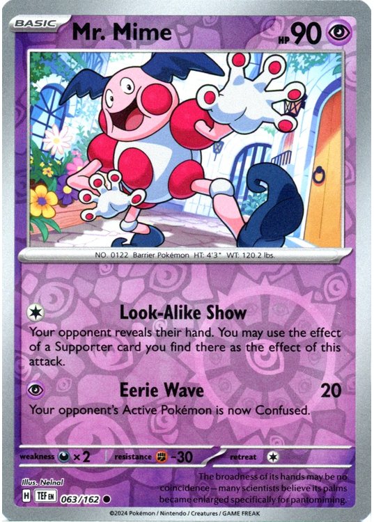 Mr. Mime – 063/162 – Reverse