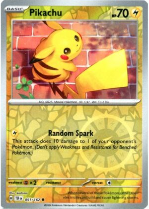 Pikachu - 051/162 - Reverse
