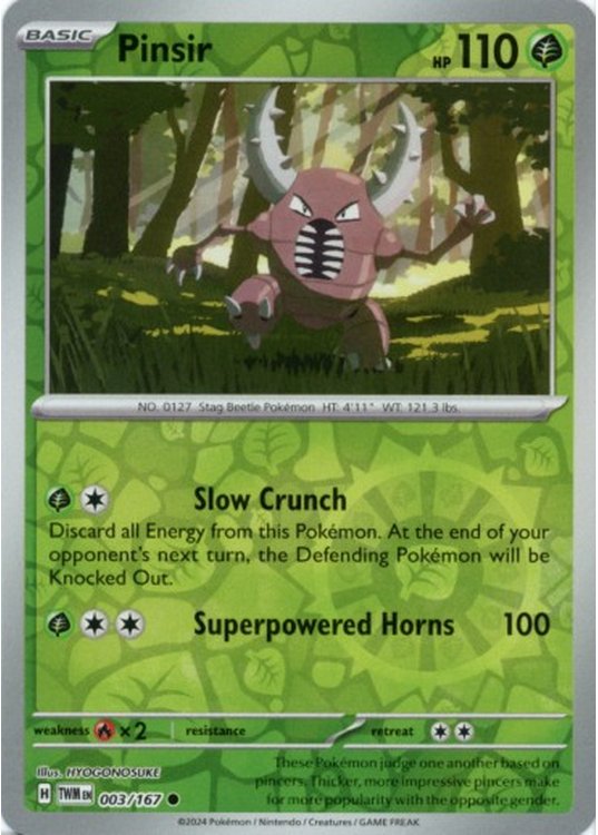 Pinsir - 003/167 - Reverse