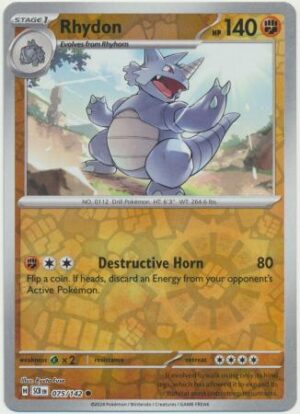 Rhydon - 075/142 - Reverse