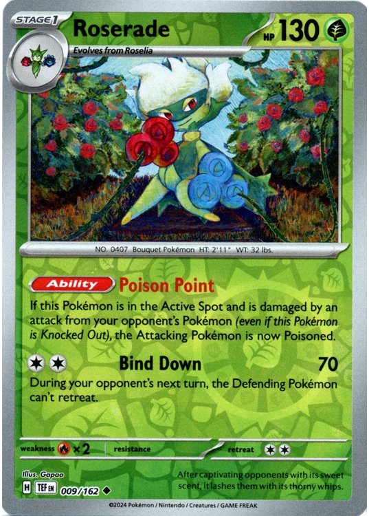 Roserade - 009/162 - Reverse