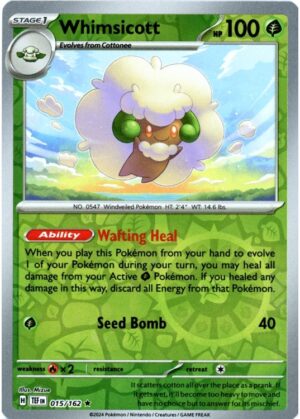 Whimsicott - 015/162 - Reverse