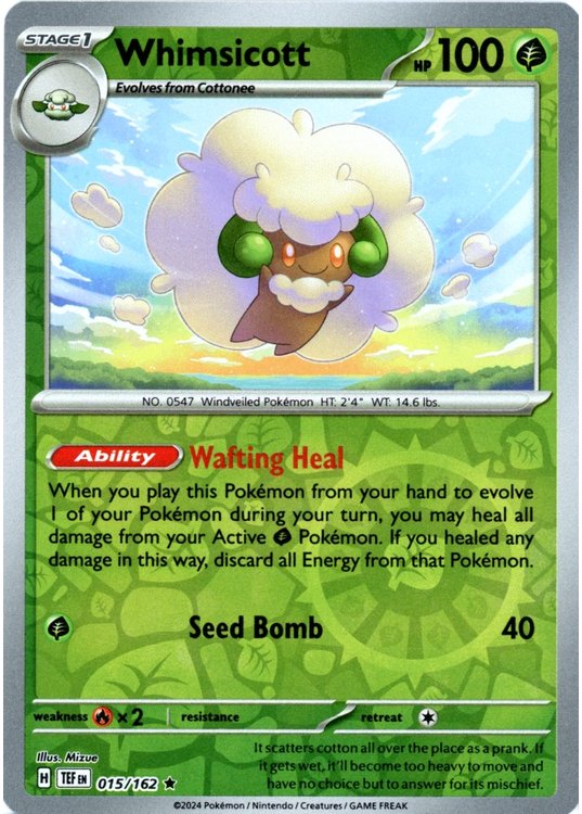 Whimsicott - 015/162 - Reverse