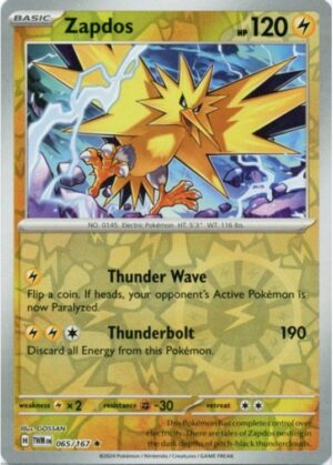 Zapdos - 065/167 - Reverse