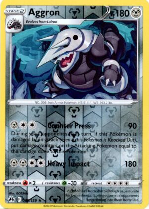 Aggron - 089/159 - Reverse
