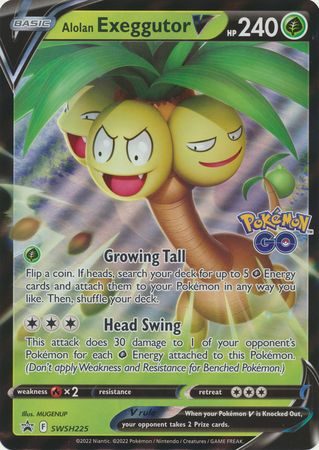 Alolan Exeggutor V - SWSH225 - Pokemon Sword & Shield promo