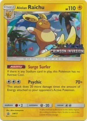 Alolan Raichu - SM72 (Prerelease) - Pokemon Sun & Moon promo
