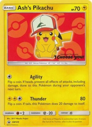 Ash's Pikachu - SM109 - Pokemon Sun & Moon promo