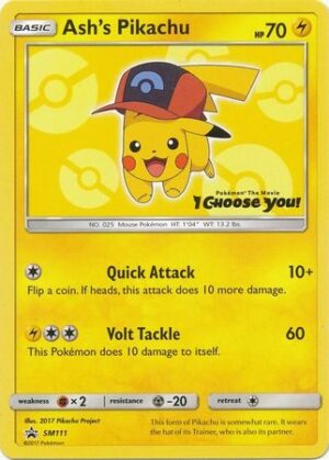 Ash's Pikachu - SM111 - Pokemon Sun & Moon promo