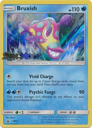 Bruxish - SM11 (Prerelease) - Pokemon Sun & Moon promo
