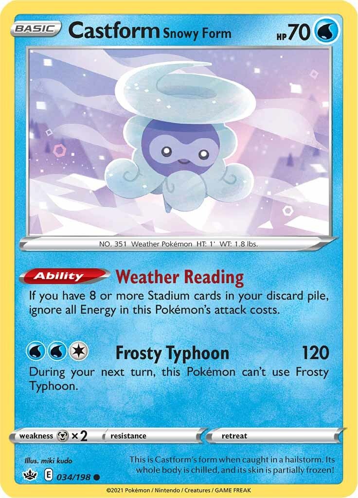 Castform Snowy Form - 034/198