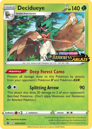 Decidueye - SWSH035 (Prerelease) - Pokemon Sword & Shield promo