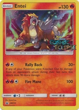 Entei - SM219 (Prerelease) - Pokemon Sun & Moon promo