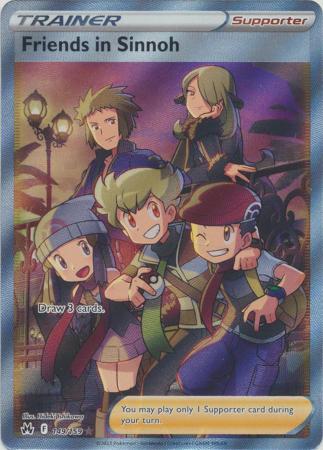Pokémon Carta Amici In Hisui 148/159 - Crown Zenith Full Art Ultra Rara