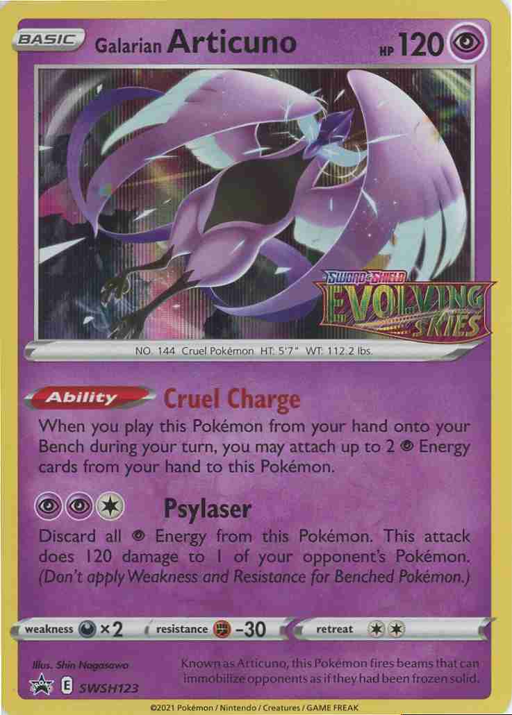 Galarian Articuno - SWSH123 (Prerelease) - Pokemon Sword & Shield promo