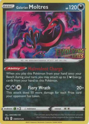 Galarian Moltres - SWSH125 (Prerelease) - Pokemon Sword & Shield promo