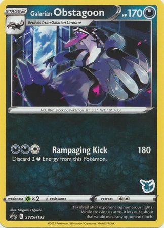 Galarian Obstagoon - SWSH193 - Pokemon Sword & Shield promo